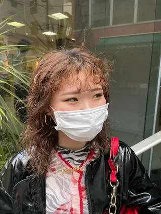 セミロング パーマ ヘアアレンジ 【Sweep】おじま のぞみのヘアスタイル