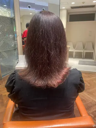 ミディアム 頭から整える美容師 松田のヘアスタイル