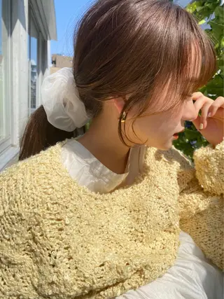 セミロング レイヤー/顔周り 田山　穂波のヘアスタイル