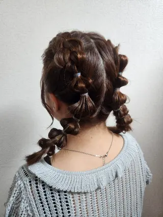 ミディアム ヘアアレンジ サロンソレイユ(マツ エク/ヘアセット)のヘアスタイル