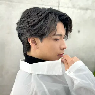 ミディアム パーマ メンズ 【池袋店 店長】伊藤 昂樹/曲がる縮毛矯正のヘアスタイル