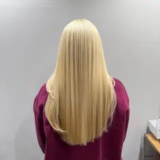 ロング カラー ブリーチカラー🦖 岡部木乃夏のヘアスタイル