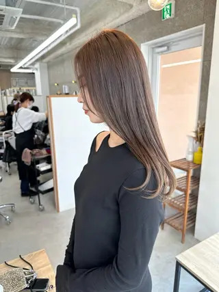 セミロング カラー 八谷 将平のヘアスタイル