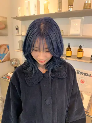 ミディアム カラー Tsukasa/ ハイトーン/寒色のヘアスタイル