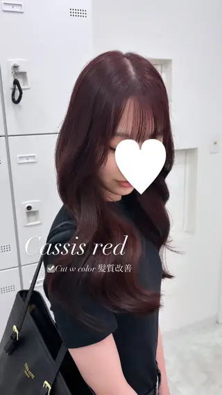 ロング カラー 表参道ハッシュカット レイヤー/リノンのヘアスタイル