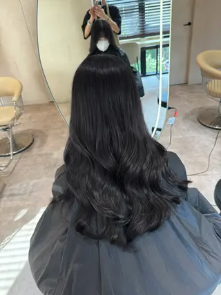 セミロング 韓国ヘア/ベージュ カラー/髪質改善/涼のヘアスタイル