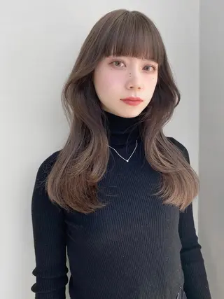 ロング カラー レイヤー/顔周り /透明感🩶高橋大のヘアスタイル