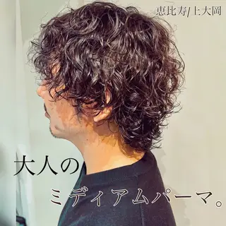 ミディアム パーマ メンズ Dxxxx III所属・女性目線の大人 メンズ*Ayakaのヘアスタイル