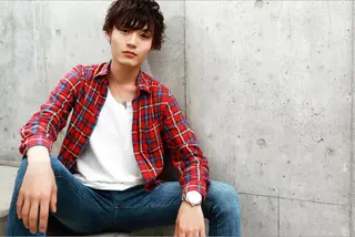 ショート カラー パーマ メンズ Lolonois池田 代表 鍜治本颯太のヘアスタイル