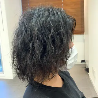 セミロング パーマ メンズ メンズ特化美容師/ 藤戸 椋のヘアスタイル