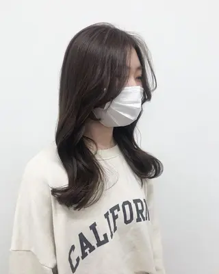 ロング カラー ヘアアレンジ 酸性縮毛矯正🧴韓国 レイヤー/髪質改善のヘアスタイル