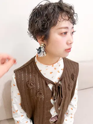 ショート パーマ 似合わせカット🫧 /パーマRINAのヘアスタイル