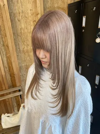 ロング 💕モテベージュ 🧡NANAKO🧡のヘアスタイル