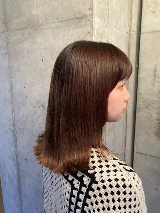 ミディアム カラー 横浜美容室／暖色系 michika🌹のヘアスタイル