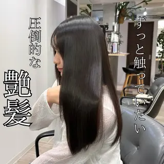ロング 髪質改善/縮毛矯正 /美髪カラー/こてのヘアスタイル