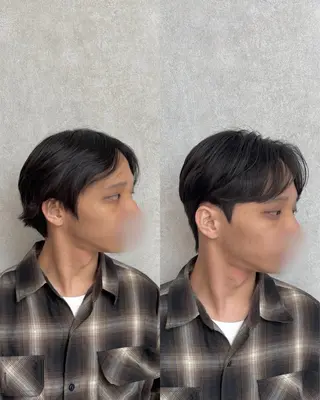 ショート パーマ メンズ 韓国メンズヘア/ ダウンパーマ/歩夢のヘアスタイル