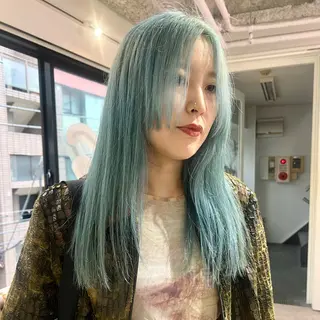 セミロング カラー パーマ ヘアアレンジ メンズ 🧨ブリーチー×ボブ レイヤー💎じゅえるのヘアスタイル