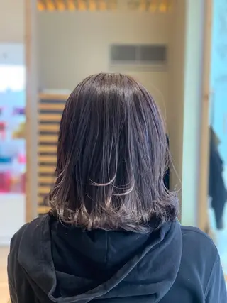 セミロング カラー 関口 友行のヘアスタイル