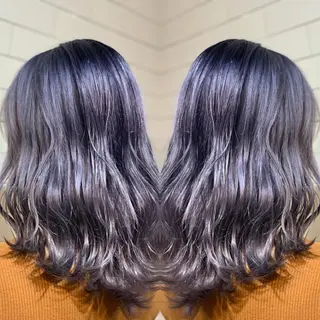 セミロング カラー ヘアアレンジ キッズ 髪質改善×ハイトーン 中田啄也のヘアスタイル