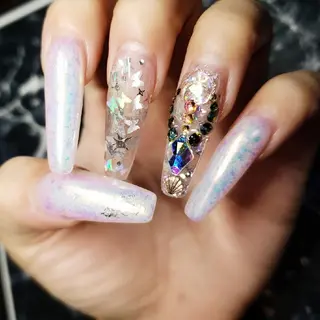 ロング ネイル クロキ 。のネイルデザイン