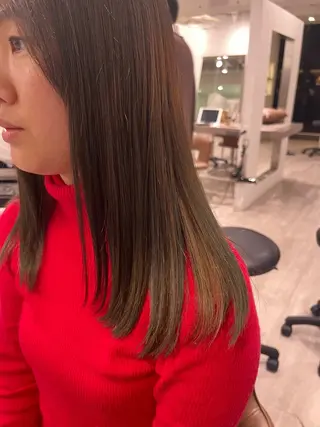 セミロング 美髪×縮毛矯正 水上真由美😘のヘアスタイル