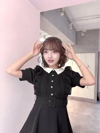 ショート 巻いても可愛いボブ♡ momochan🍑のヘアスタイル
