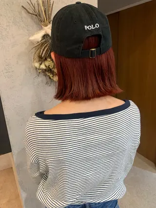 ミディアム カラー 吉田 早織のヘアスタイル