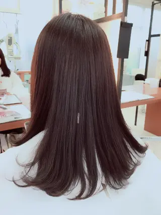 セミロング カラー 奈良崎 和弘のヘアスタイル