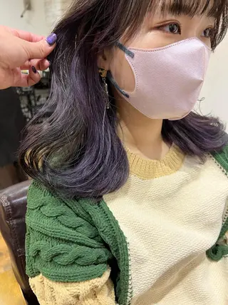 ミディアム カラー 🥀韓国ヘア🥀 宮津真菜のヘアスタイル