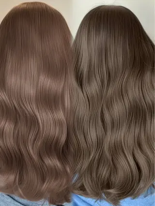 ロング カラー 顔まわりの神様✨ 透明感カラー藤嶋秀幸のヘアスタイル