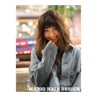 ミディアム カラー 竹嶌 健吾のヘアスタイル