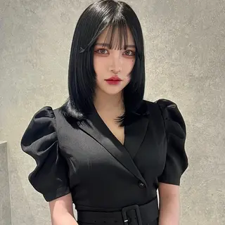 セミロング AI TOKYO　S所属・mizuki 【韓国レイヤー】のヘアスタイル