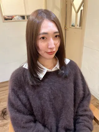 ミディアム カラー 三浦 望のヘアスタイル