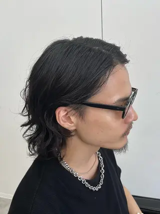 ミディアム パーマ メンズ 新潟メンズパーマ 新潟駅/小田拓実のヘアスタイル