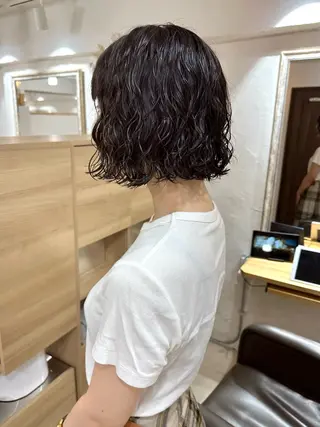ショート パーマ 銀座No.1髪質改善 縮毛矯正/本木のヘアスタイル