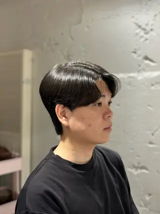 ショート パーマ メンズ 韓国メンズヘア/ ダウンパーマ/歩夢のヘアスタイル