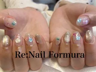 ミディアム Re:Nail Formula所属・kido chieのネイルデザイン