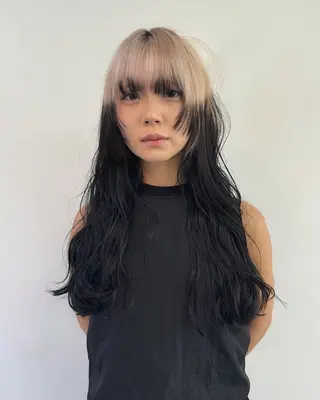 ロング LUCCI所属・udaハイトーン /ボブ/レイヤーのヘアスタイル