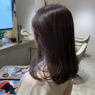 セミロング カラー 🍃marina🍃 韓国ヘア/Aujuaのヘアスタイル