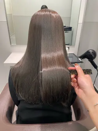 ロング カラー パーマ しおじま あずみ🌷 ボブ•透明感カラーのヘアスタイル