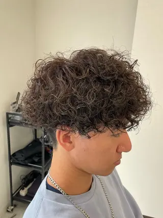 ミディアム メンズ パーマ特化 龍雅💈のヘアスタイル