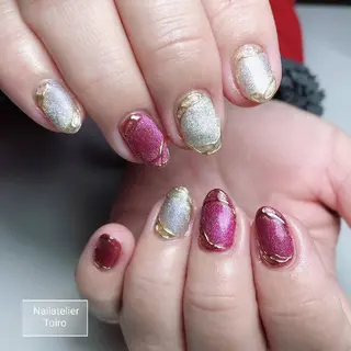 ミディアム ネイル ☺︎山部 志麻☺︎のネイルデザイン