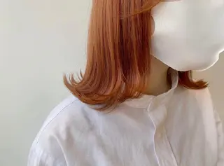 ミディアム ブリーチ/ウルフ ハッシュカット/石山のヘアスタイル