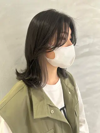 ショート カラー yoki.所属・しげ ゆりか/透明感 カラー/顔周りカットのヘアスタイル