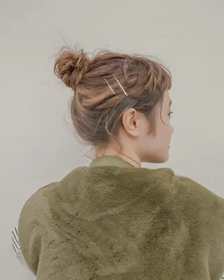 セミロング カラー ヘアアレンジ gite カワムラナオキのヘアスタイル