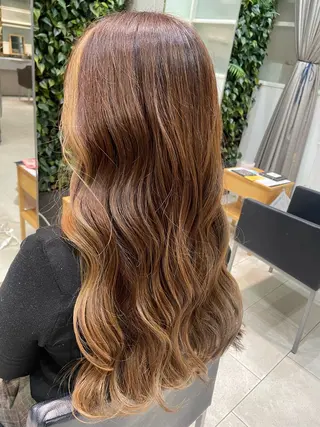 ロング カラー ヘアアレンジ 原 萌香のヘアスタイル