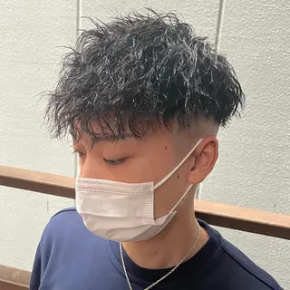 ミディアム パーマ メンズ 立川/メンズパーマ 厚進太郎のヘアスタイル