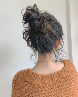 セミロング カラー ヘアアレンジ Lolonois梅田 スタッフのヘアスタイル