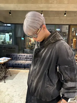 ショート カラー メンズ ハイトーン/美髪矯正 🍃大江拓実のヘアスタイル