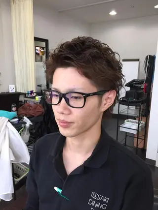 パーマ メンズ 阿久津 泰幸のヘアスタイル